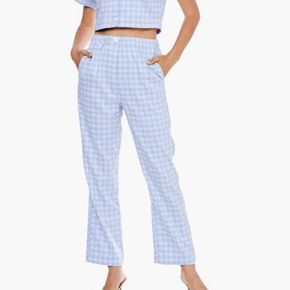 Elodie Pants - NWT Elodie Plaid High Rise Pants